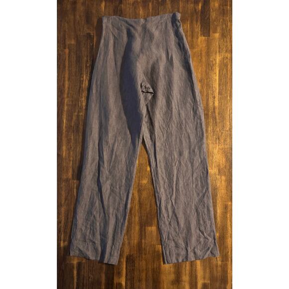 Bryn Walker Women’s Small 100% Linen Pants Pull On Wide Straight Leg High Rise - Picture 1 of 12